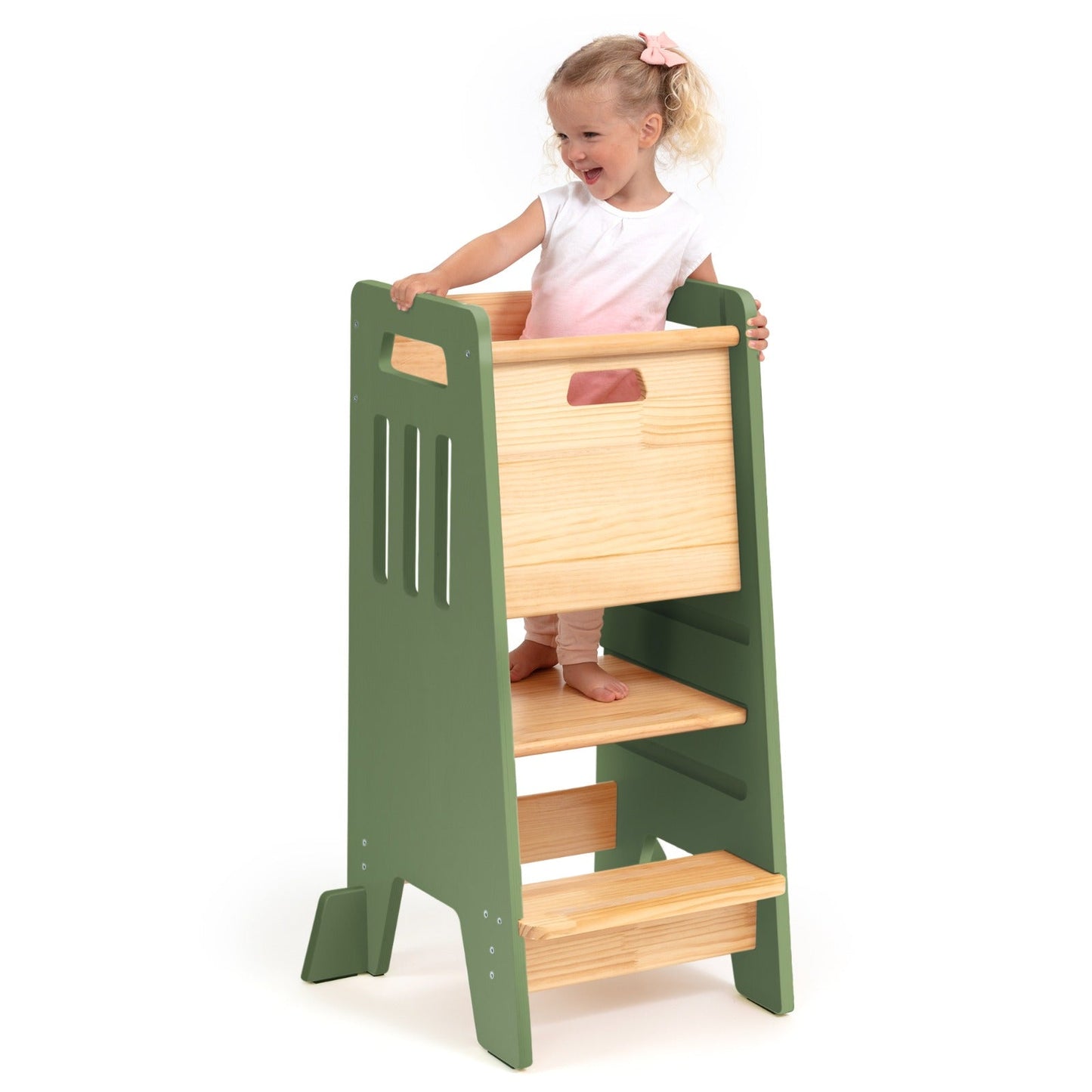 Standing Toddler Tower with Sliding Safety Door