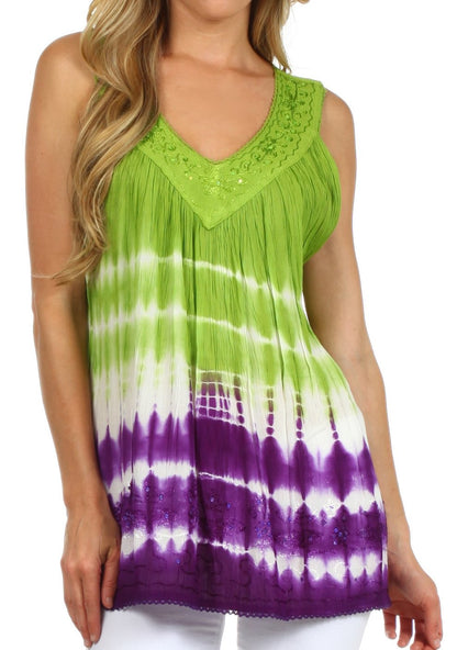 Sakkas Dakota Sky Sleeveless Blouse