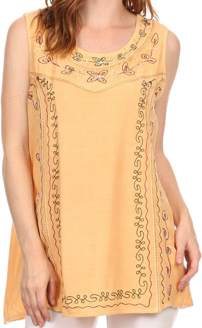 Sakkas Anika Stonewashed Rayon Blouse