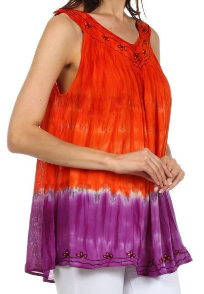 Sakkas Zuri Embroidered Relaxed Fit Blouse