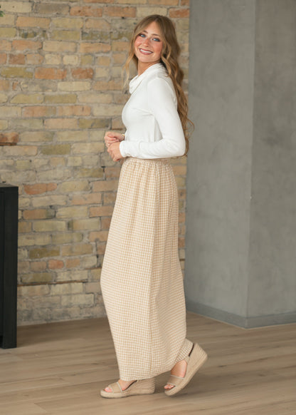 Rayne Modern Gingham Maxi Skirt