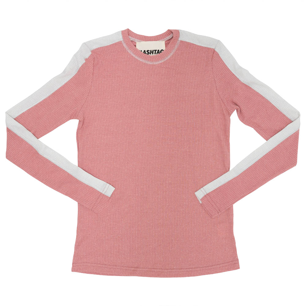 Shimmer Rib Contrast  Top