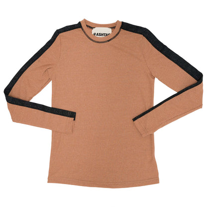 Shimmer Rib Contrast  Top