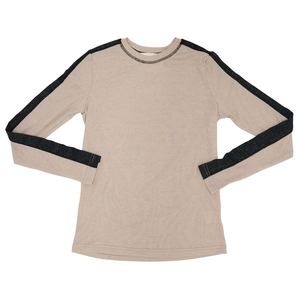 Shimmer Rib Contrast  Top