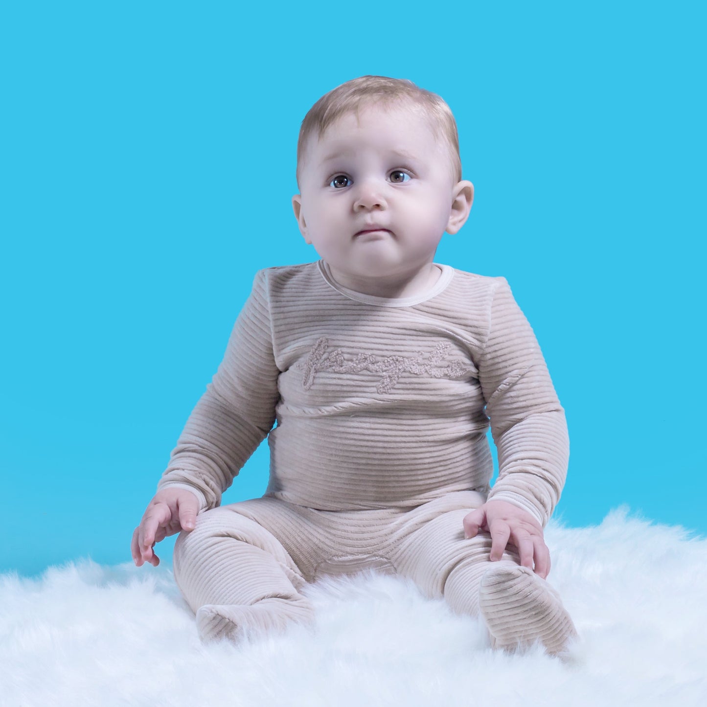 Ribbed Velour Fragile Onesie