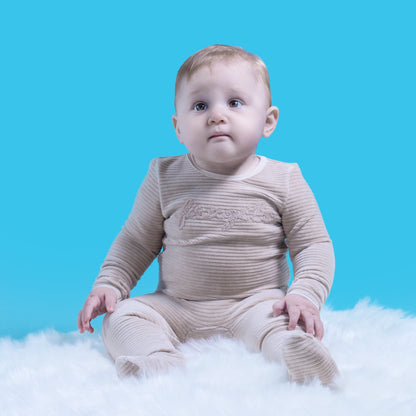 Ribbed Velour Fragile Onesie