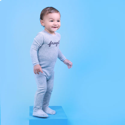 Ribbed Velour Fragile Onesie