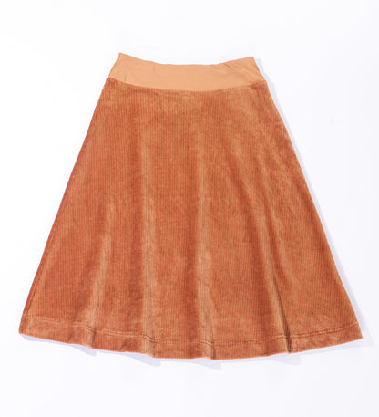 Ribbed Velour Tiered Short Skirt