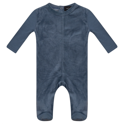 Velour And Rib Combo Onesie