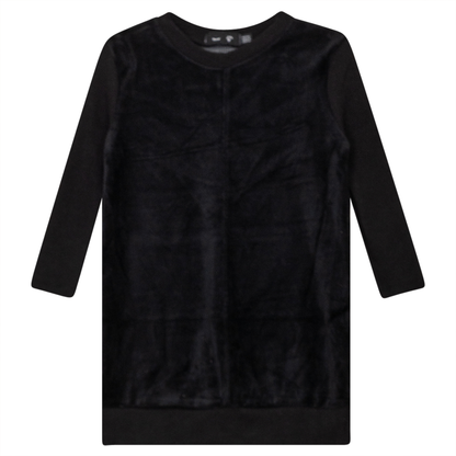 Velour And Rib Combo Dress