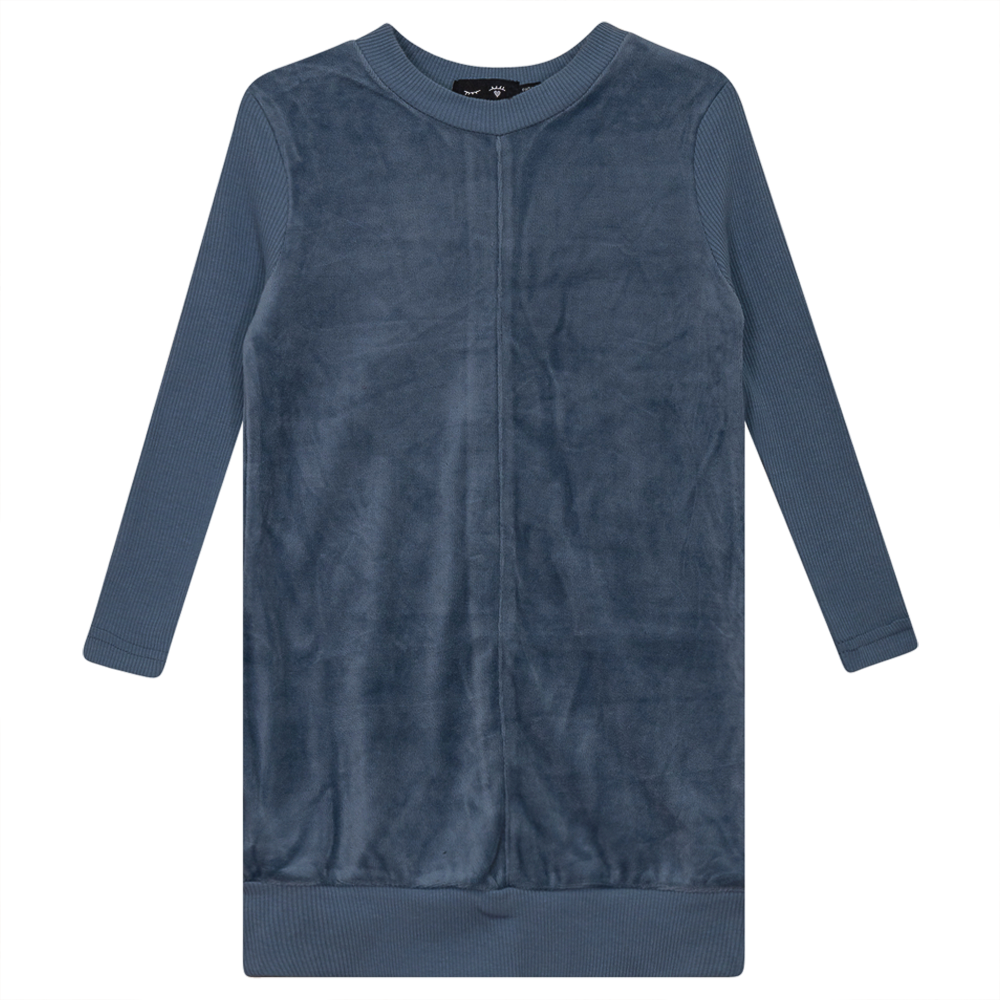 Velour And Rib Combo Dress