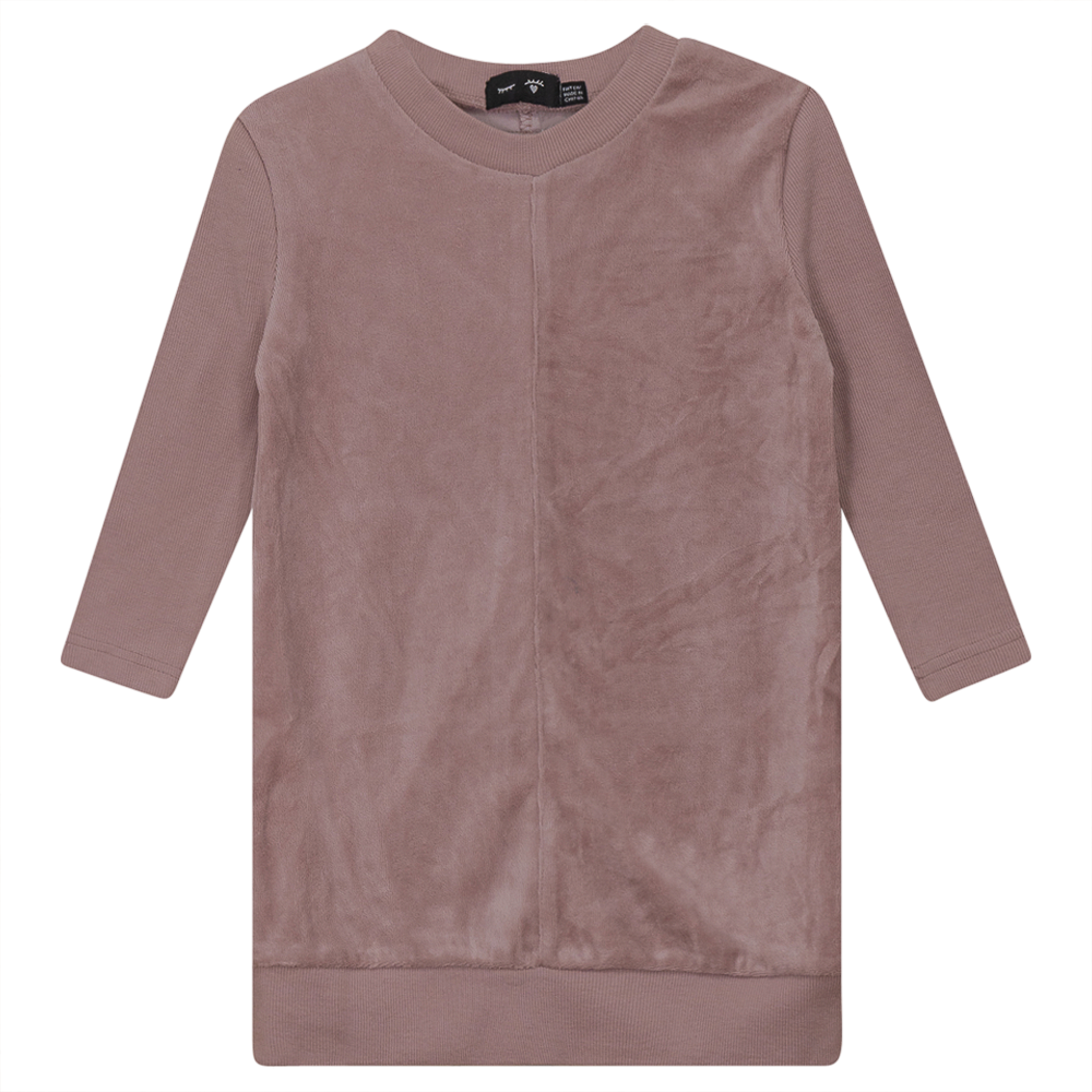 Velour And Rib Combo Dress