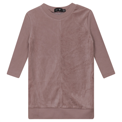 Velour And Rib Combo Dress