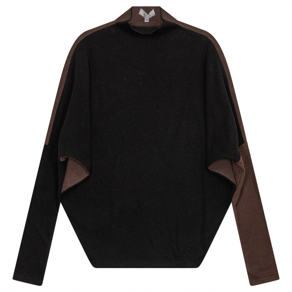 Dolman 2 Tone Mock Neck Top