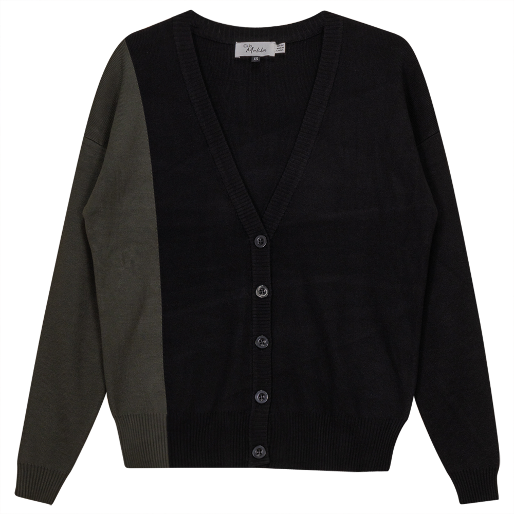 Color Block Knit Cardigan