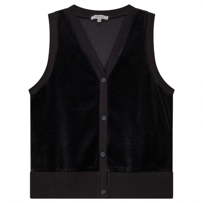 Velour Vest Cardigan
