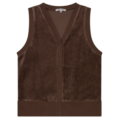 Velour Vest Cardigan