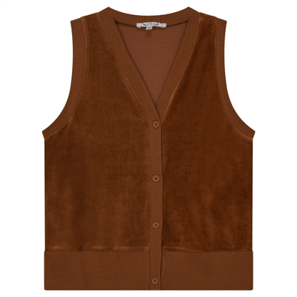 Velour Vest Cardigan