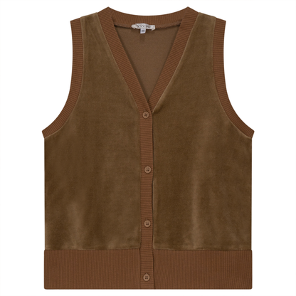 Velour Vest Cardigan