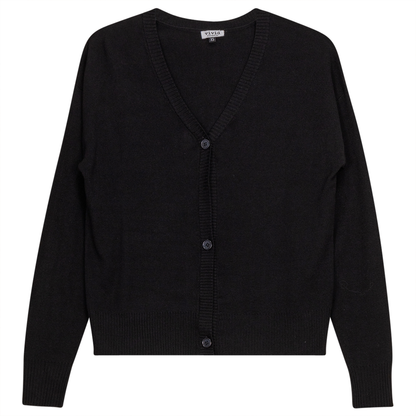 Drop Shoulder Cropped Knit Cardigan