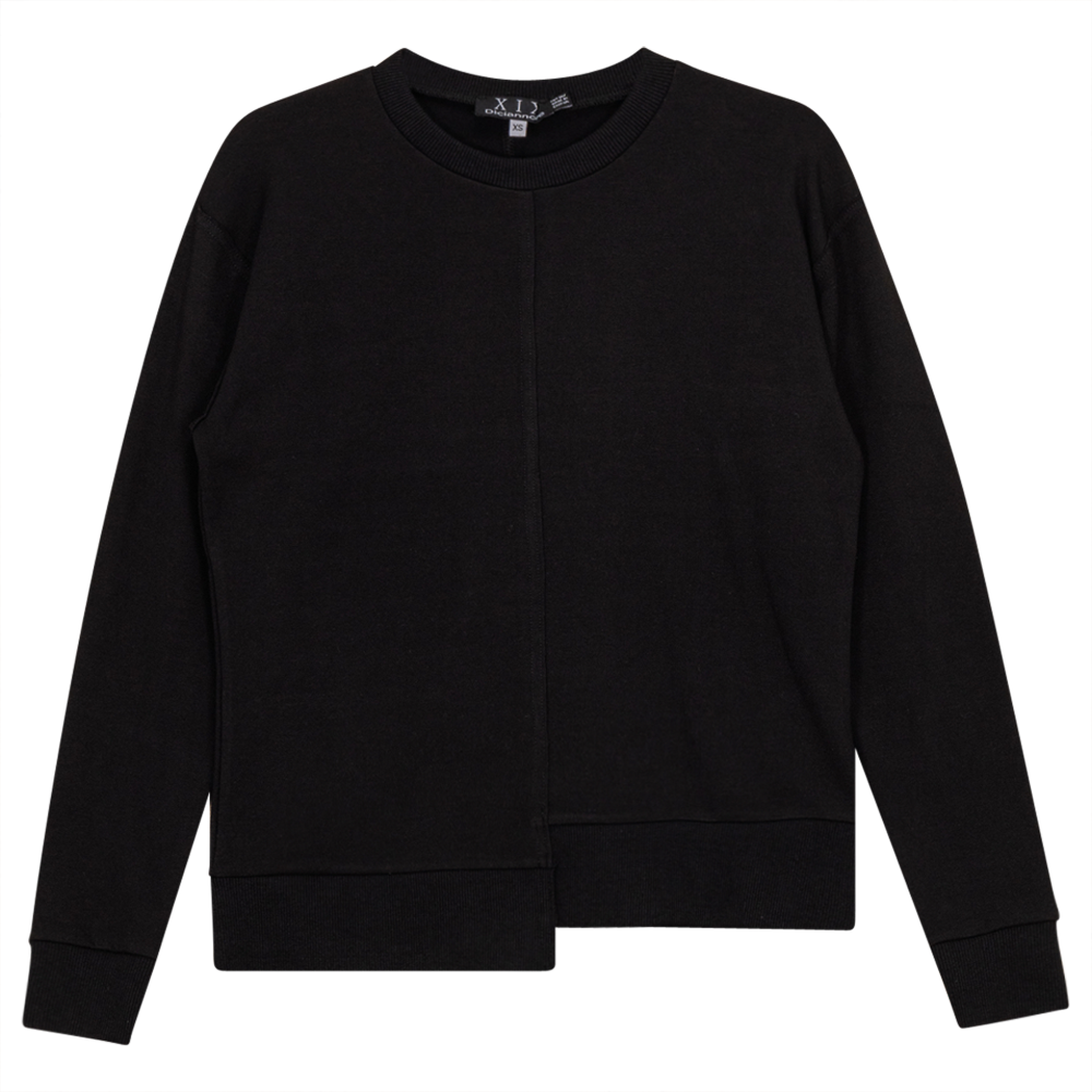 Asymmetrical Raw Edge Sweater Shirt