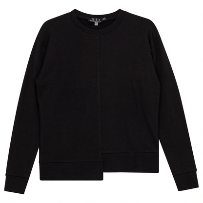 Asymmetrical Raw Edge Sweater Shirt