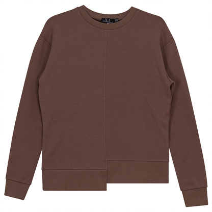 Asymmetrical Raw Edge Sweater Shirt