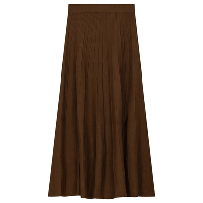 Midi Pleated Knit Skirt