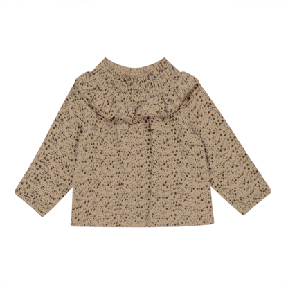 Smocked Floral All Over Print Top