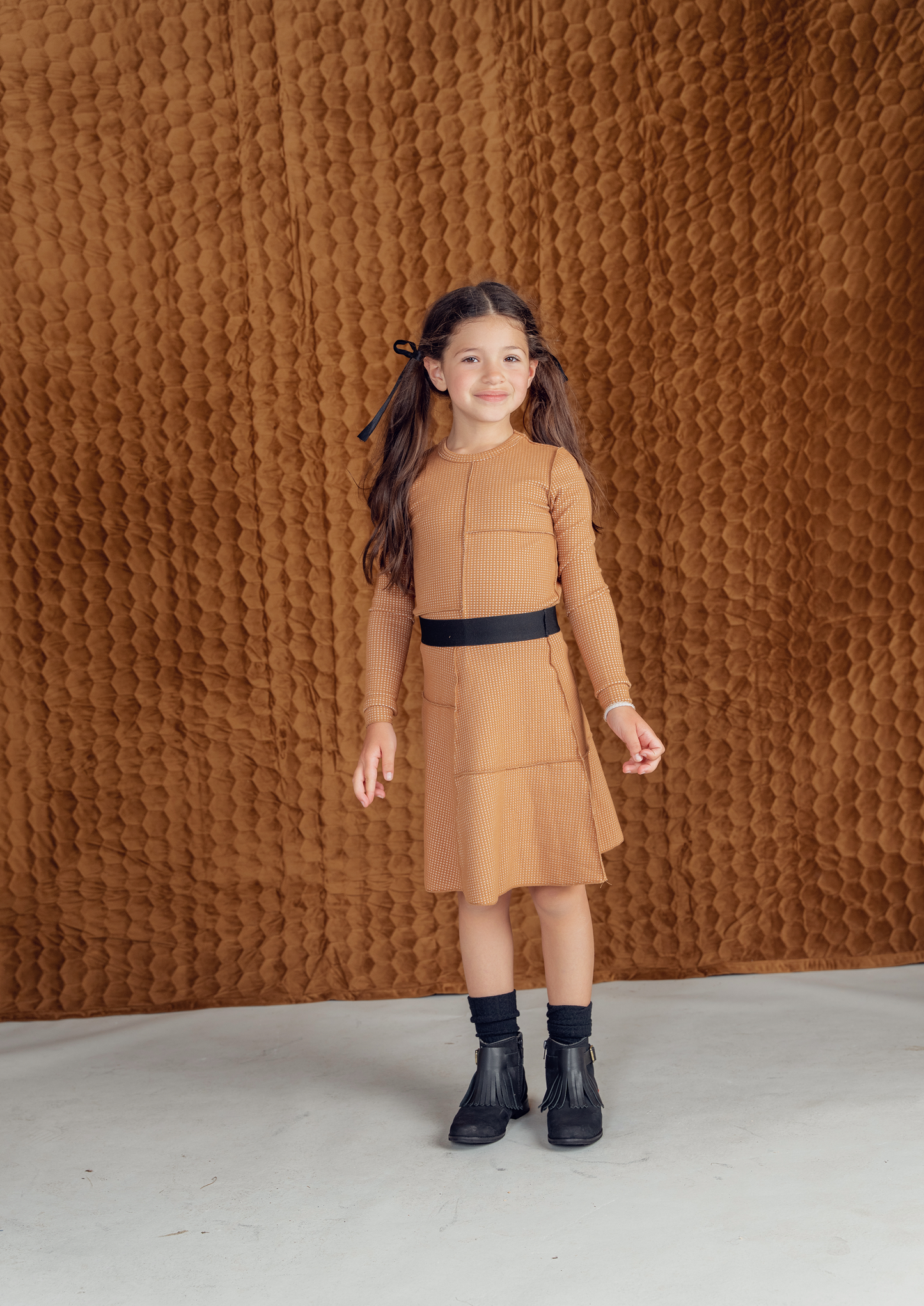 Asymmetric Cut Waffle Short Skirt
