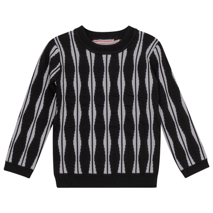 Knitted Wave Crewneck Sweater
