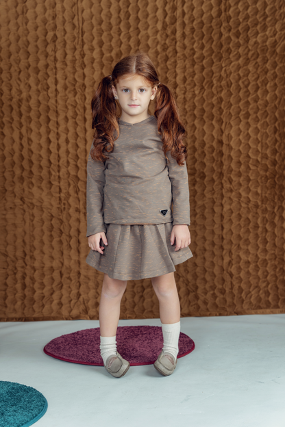 Paneled Stretch Mix Skirt