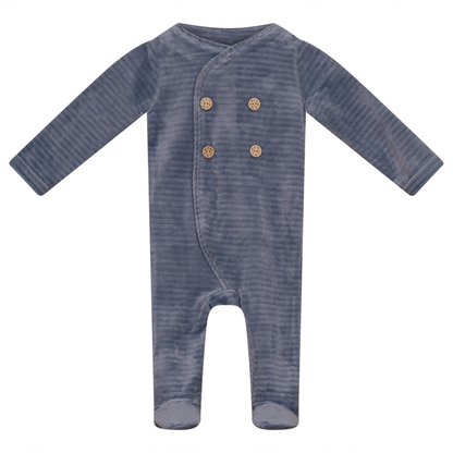 Double Press Look Rib Velour Onesie