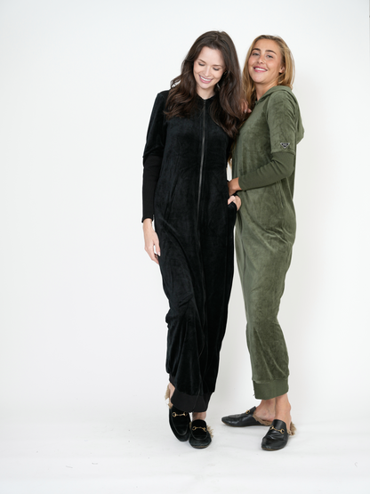 Cotton Velour Robe WIth Hoodie