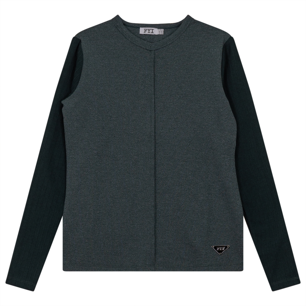 V-Neck Fine Rib Top