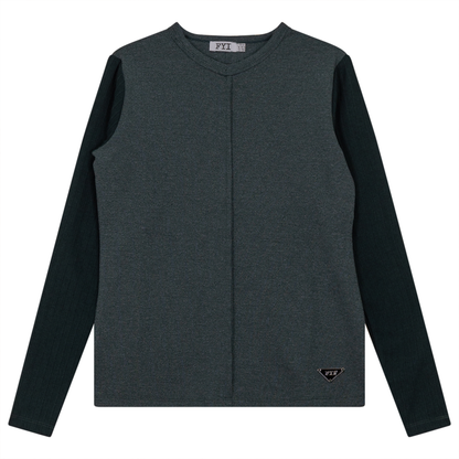 V-Neck Fine Rib Top