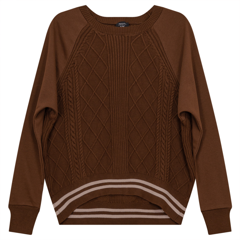 Crew Neck Raglan Sleeve Top