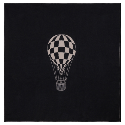 Knit Checkered Hot Air Balloon Blanket