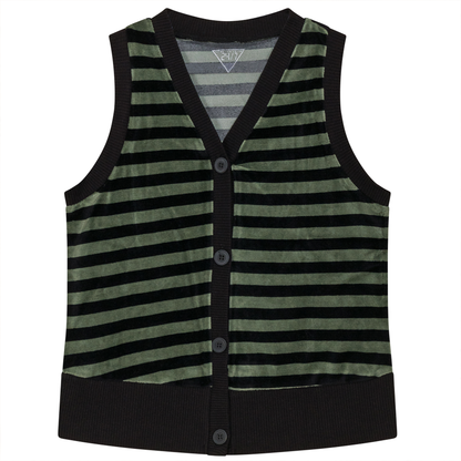 Stripped Velour Vest
