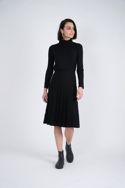 Knit Pleated Skirt