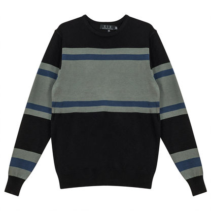 Color Blocked Stripped Sweater