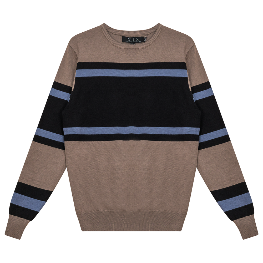Color Blocked Stripped Sweater