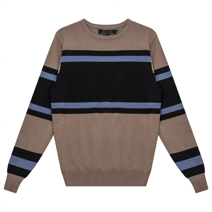 Color Blocked Stripped Sweater