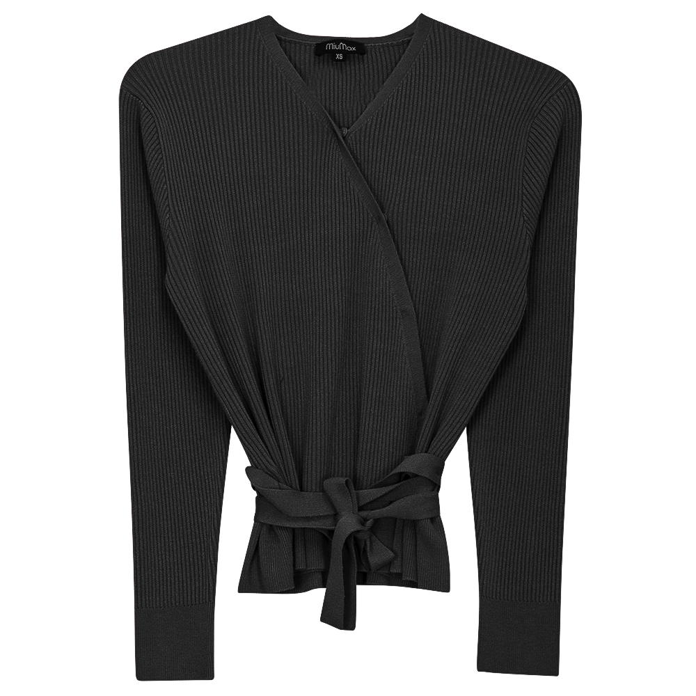 Wrap Pointelle Knit Top