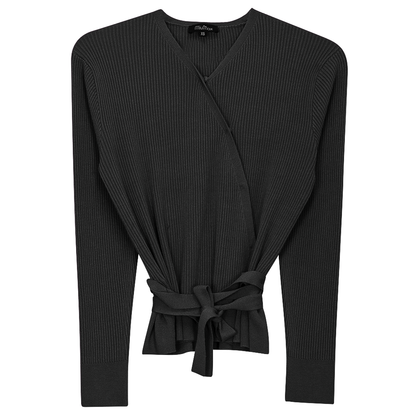Wrap Pointelle Knit Top