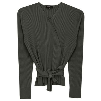 Wrap Pointelle Knit Top