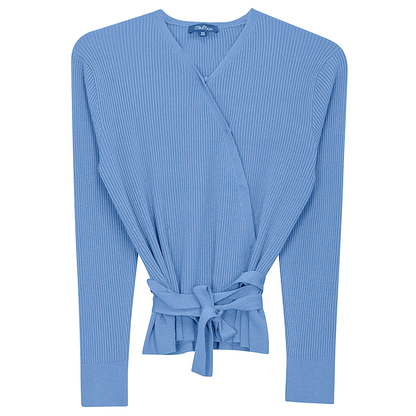 Wrap Pointelle Knit Top