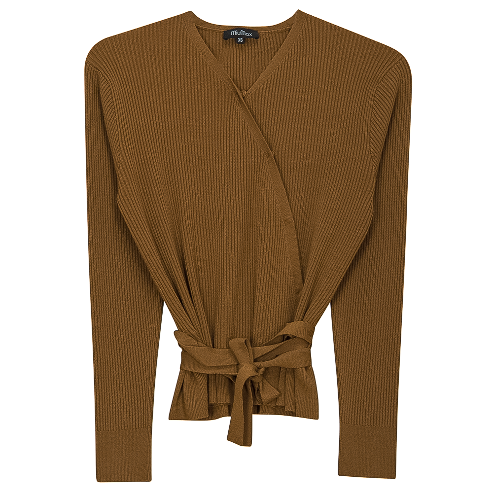 Wrap Pointelle Knit Top