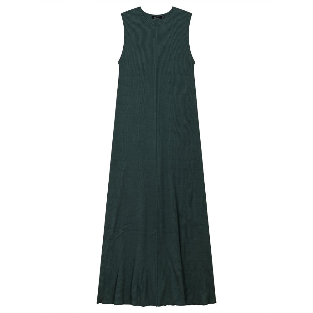 A Line Ribbed Knit Maxi Jumper