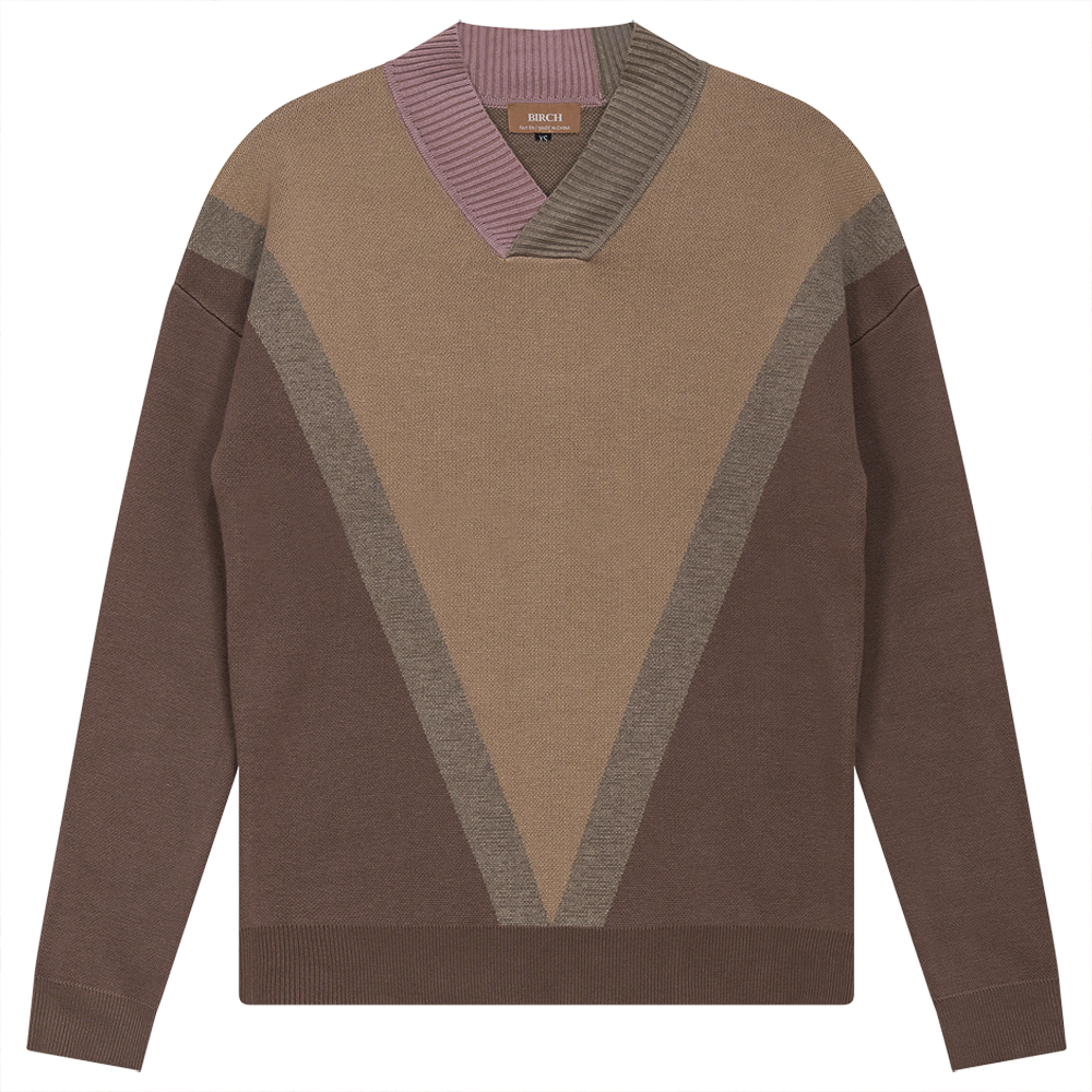 V Neck Color Block Sweater